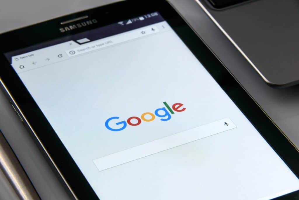 Google Browser on Screen